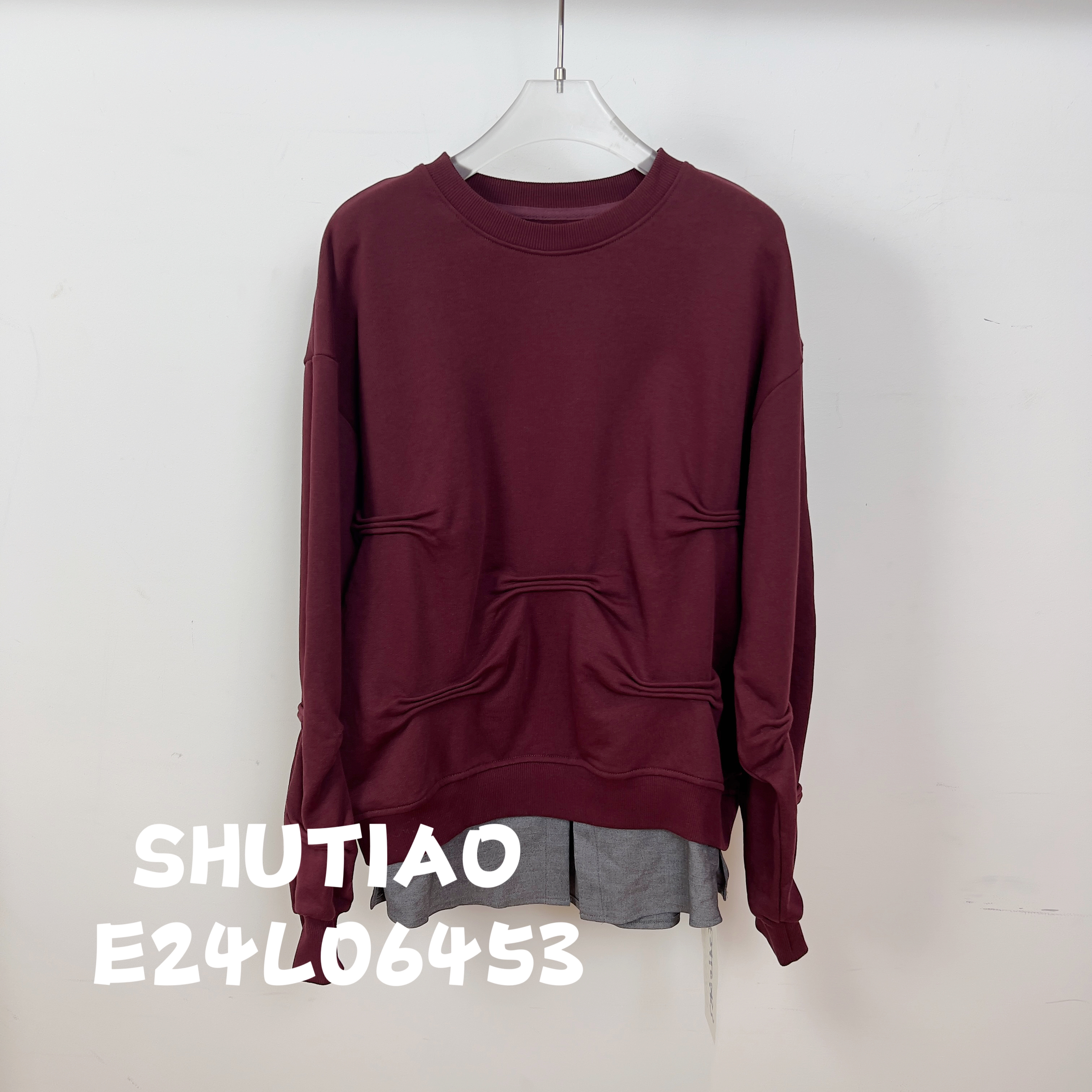 【SHUTIAO】2024秋冬：新款小众设计款卫衣E24L06453