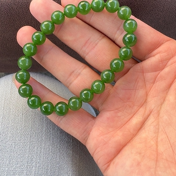手链未镶嵌和田玉（碧玉）