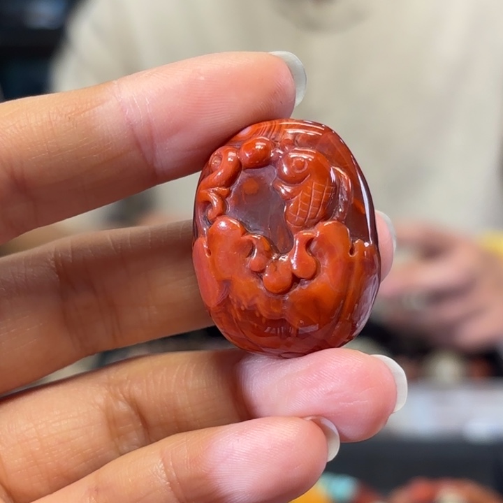 粗***饭南红玛瑙未镶嵌颈饰南红