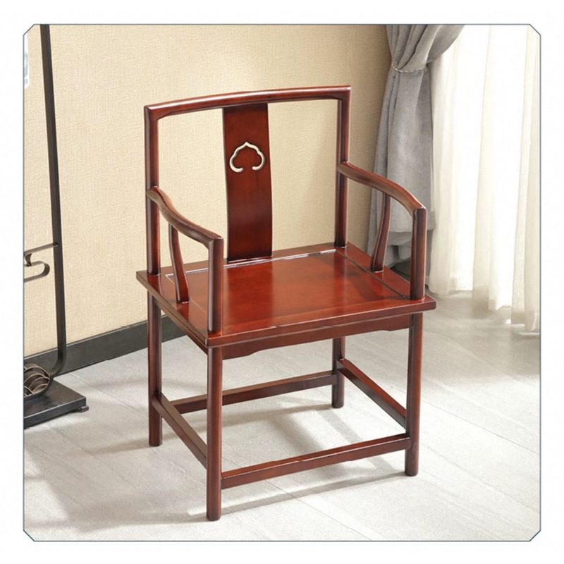 主人椅实木圈椅三件套茶椅单椅中式围椅太师椅官帽椅家用靠背椅子