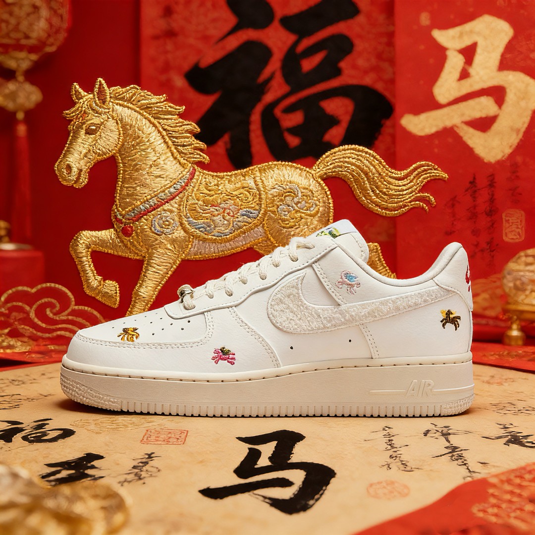 Nike耐克空军一号女鞋马年限定飞马AF1小白鞋休闲板鞋IQ1143-100