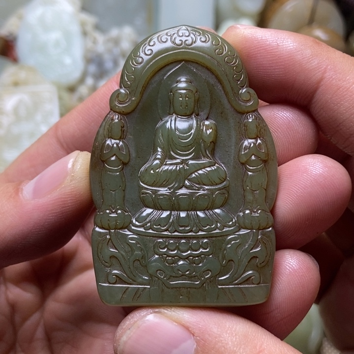 和田玉未镶嵌挂件