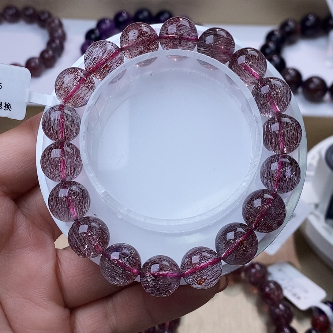 水晶手链未镶嵌红超七11+m 