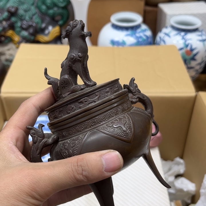 瓷片摆件工艺品瓷器摆件777 