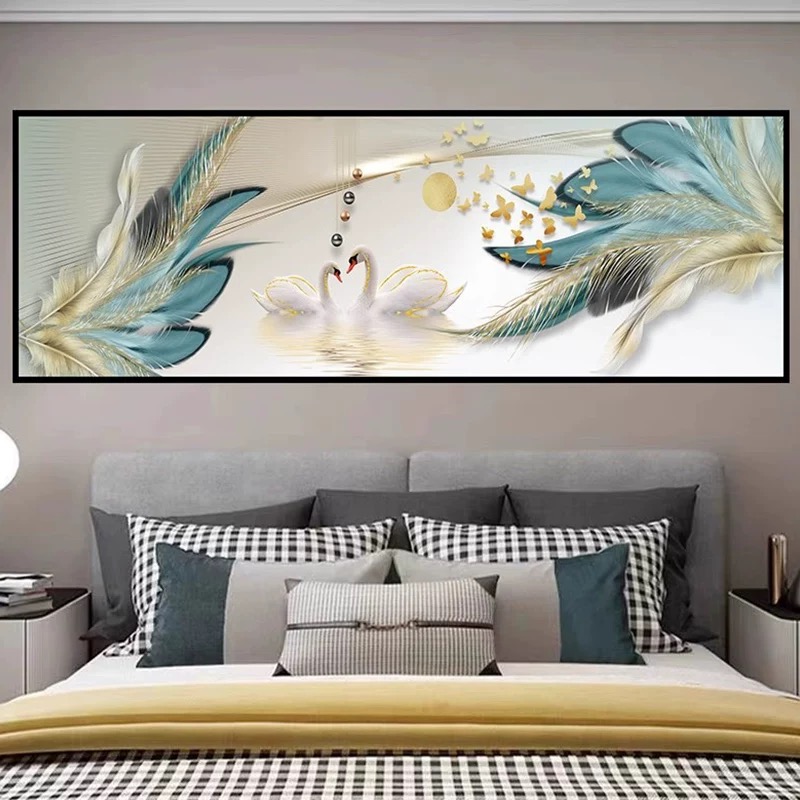 【心心相印】自粘卧室装饰画床头壁画家居自粘装饰画宾馆卧室装饰画