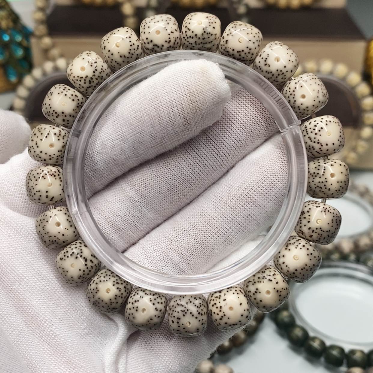 【闪购商品】星月菩提手串一物一图原生态同枝糯冰月朗星稀10×11