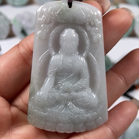 翡翠颈饰未镶嵌阿尼陀佛