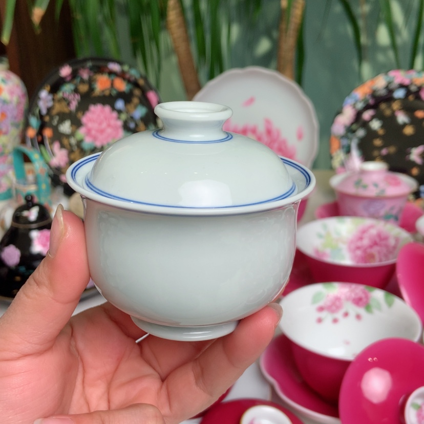 【闪购商品】大道至简盖碗景德镇