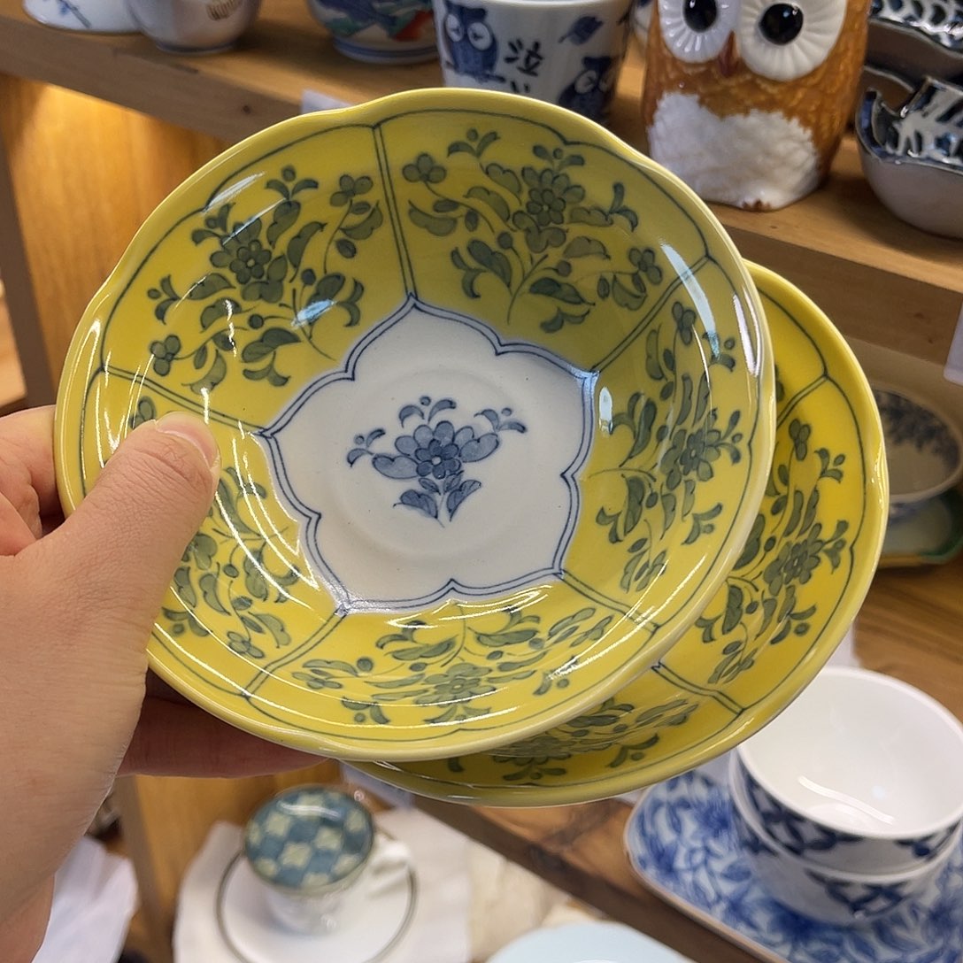 瓷片l**u橘吉黄胶质青花钵