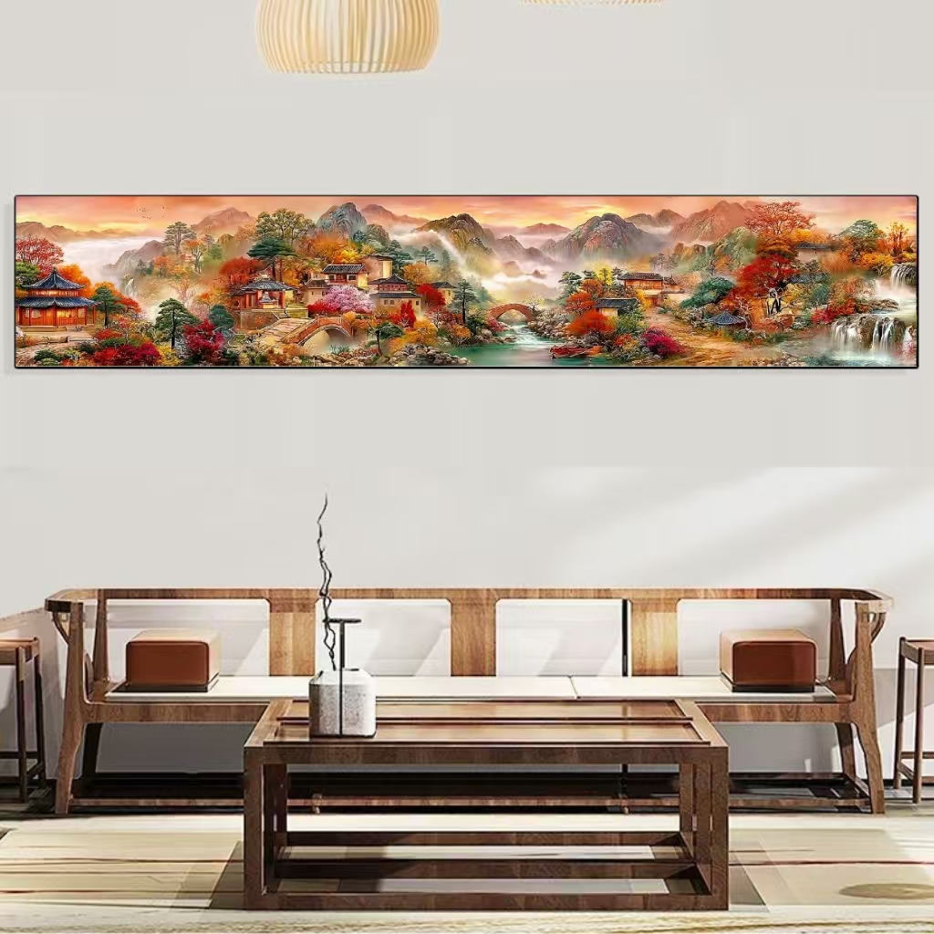 定制十字绣原创版权盛世金秋中格450*75没绣的f2776