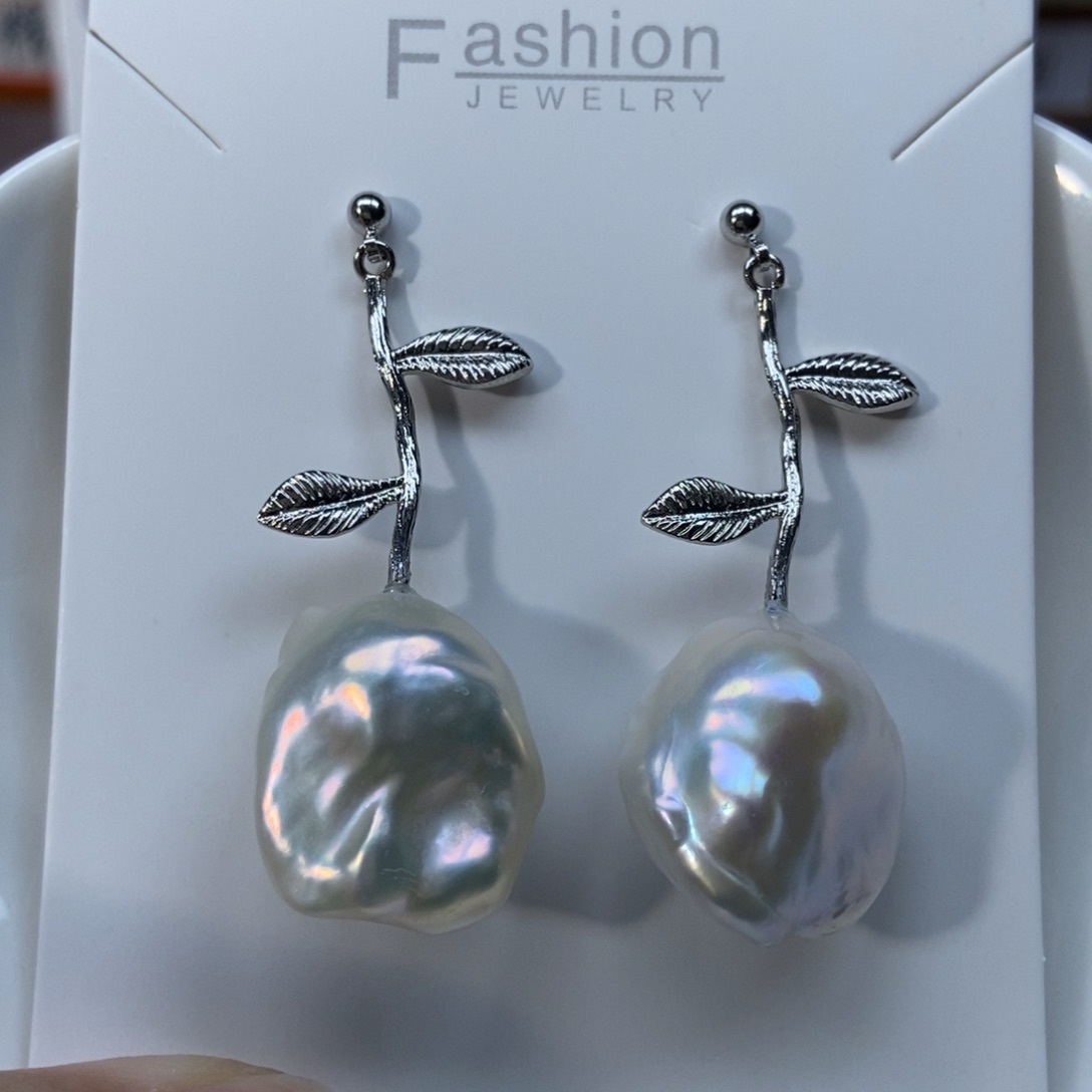 淡水珍珠耳环合金特价344