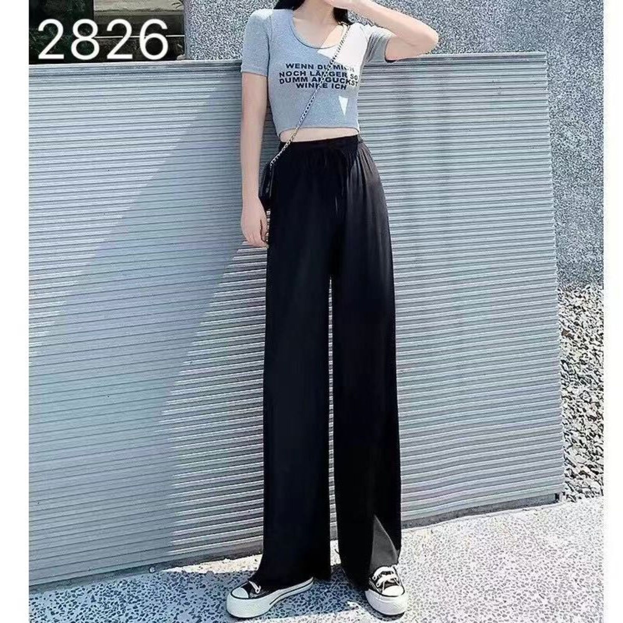 X3301休闲宽松减腿裤