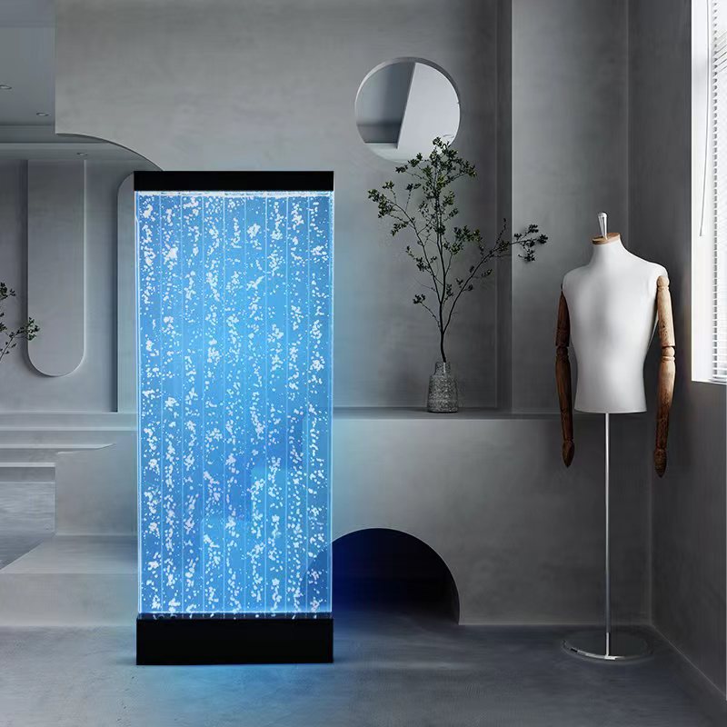 亚克力水幕屏风隔断玄关装饰高透明定制