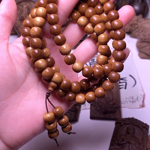 檀香木手串/手链檀香玉化黑肉8/9/108横纹虎皮沉