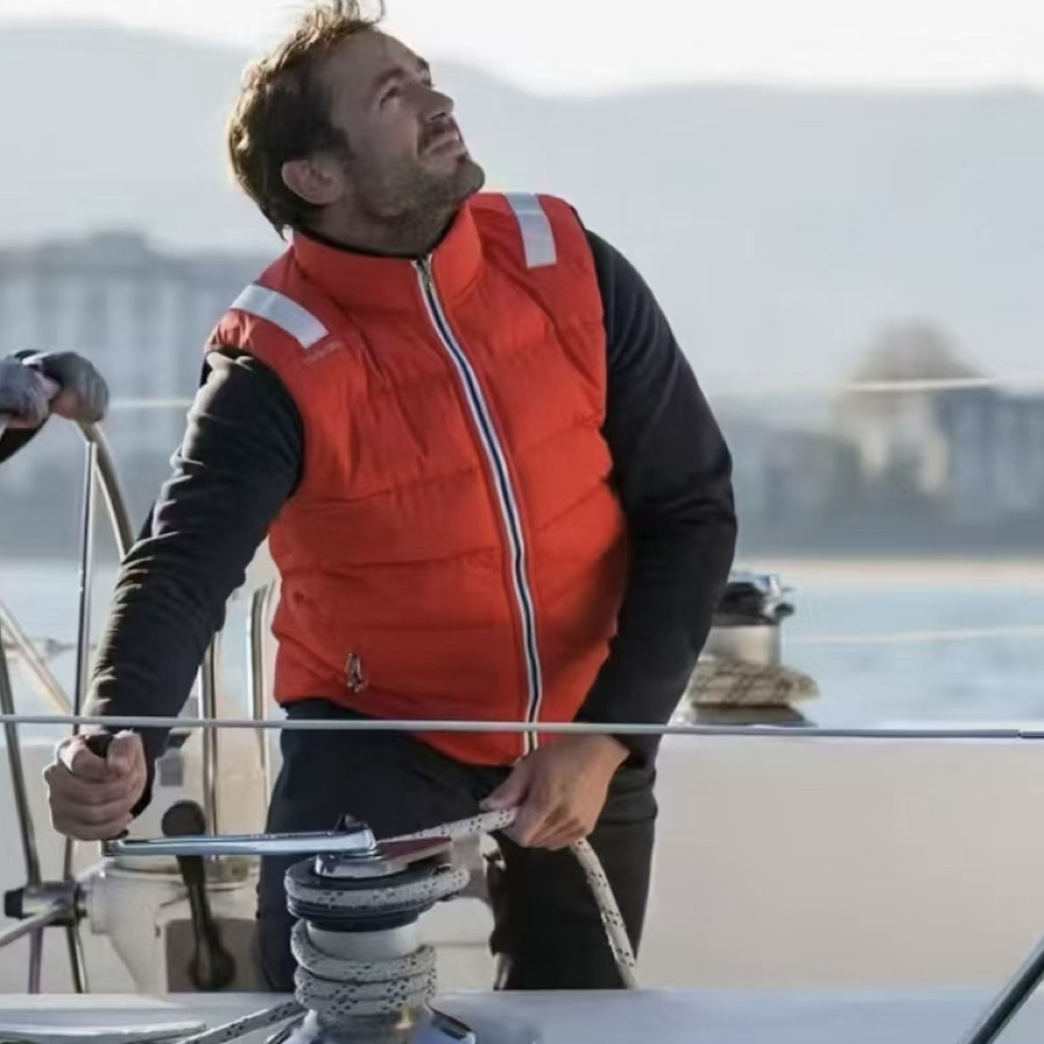 迪卡家 双面穿保暖背心 有浮力