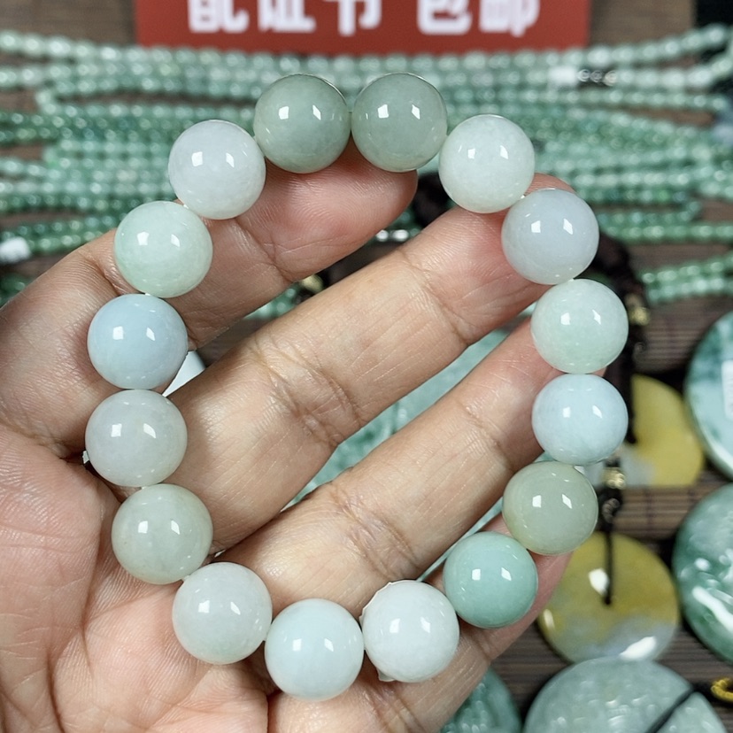 【闪购商品】翡翠颈饰未镶嵌玉手链翡翠玉卡12.5