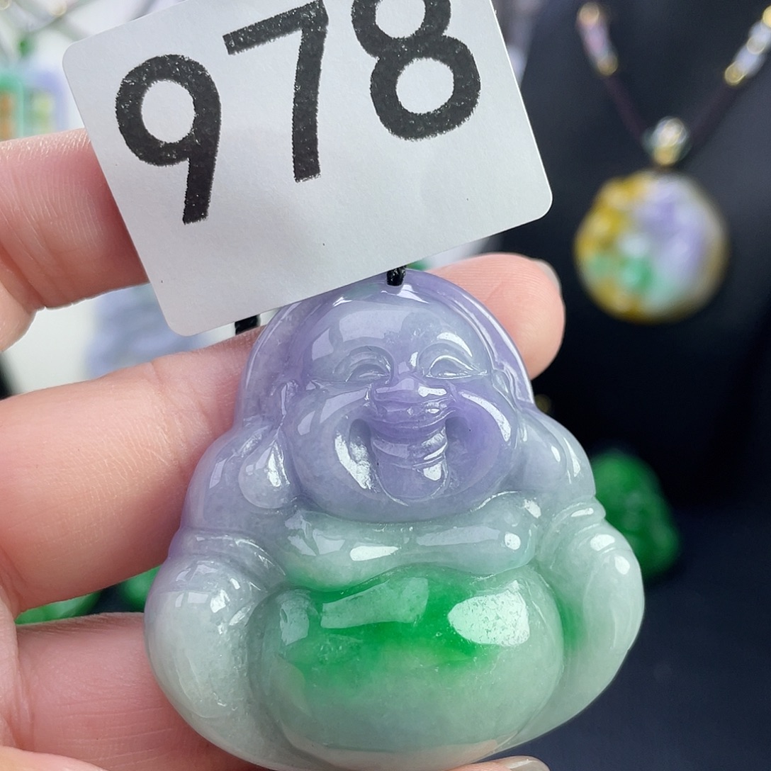 翡翠未镶嵌吊坠(赠链)