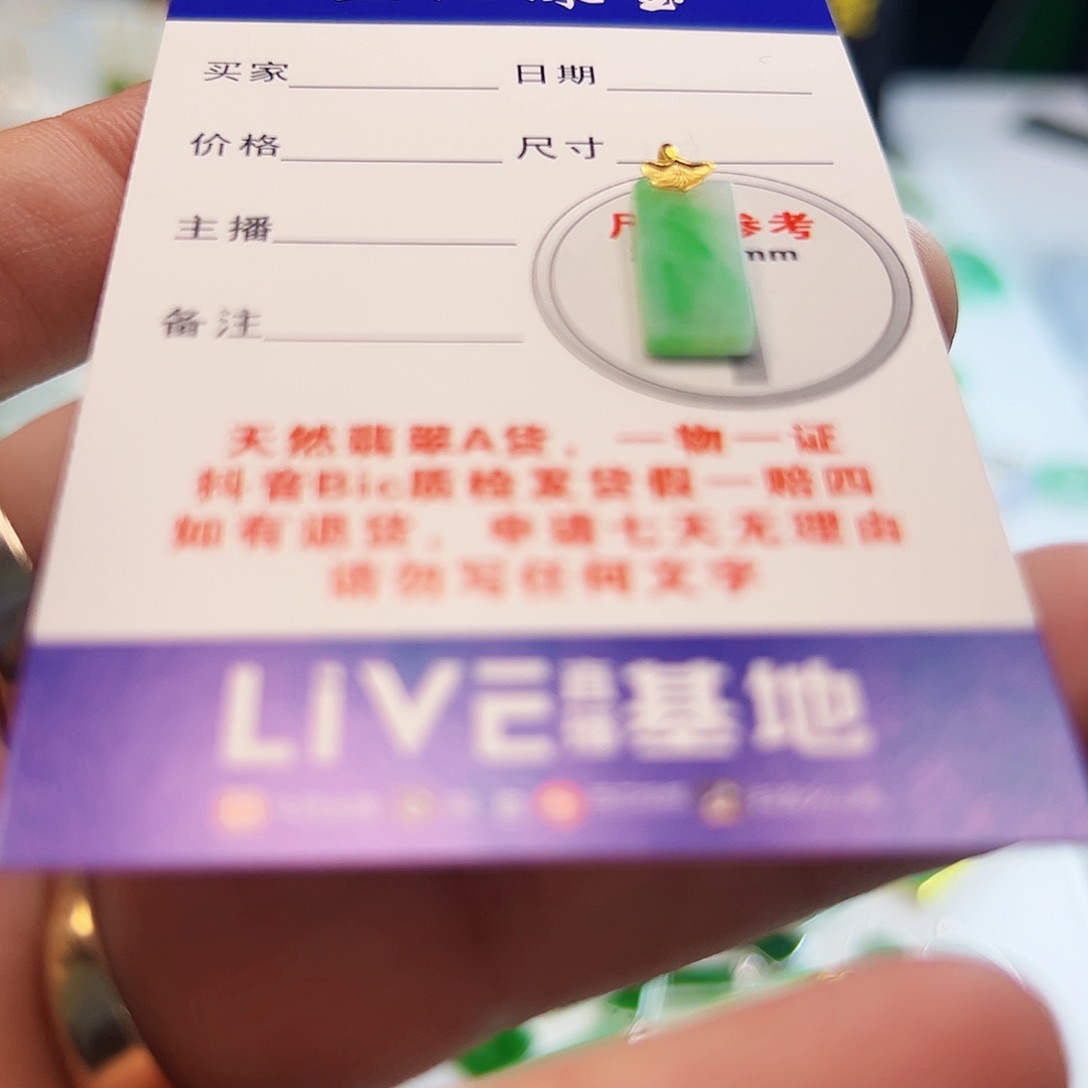 翡翠项链18K金镶嵌翡翠