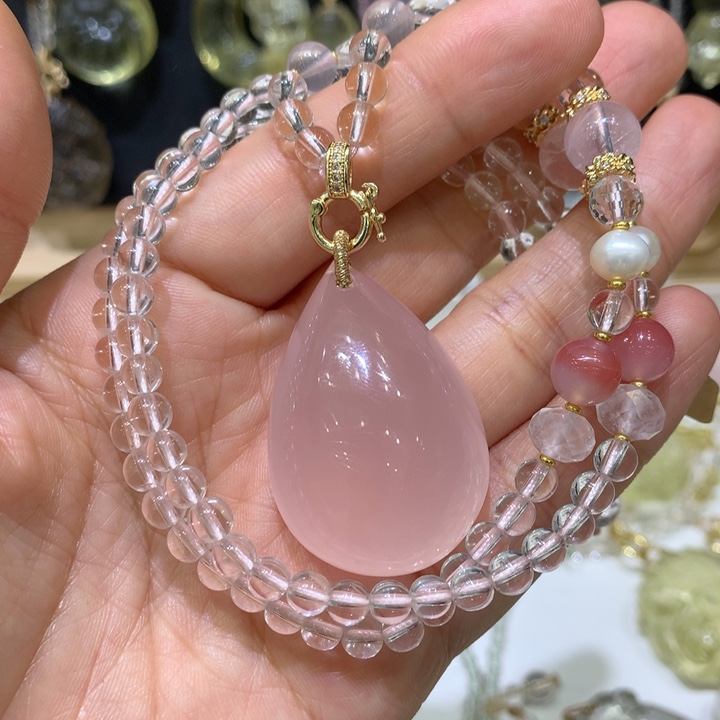 水晶颈饰未镶嵌天然
