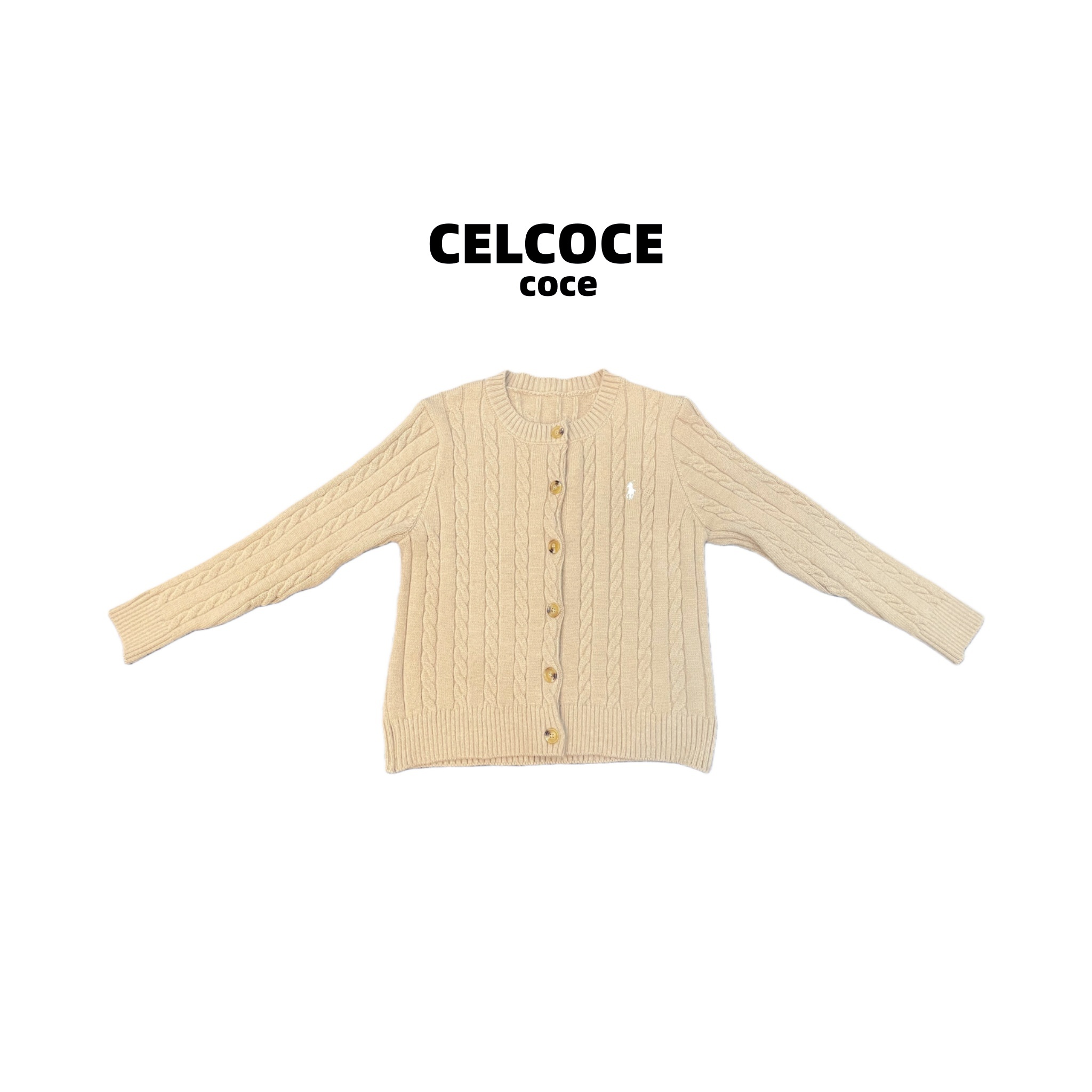CELCOCE-A112-高版本拉夫小马刺绣针织女高端南油气质上衣女-Y