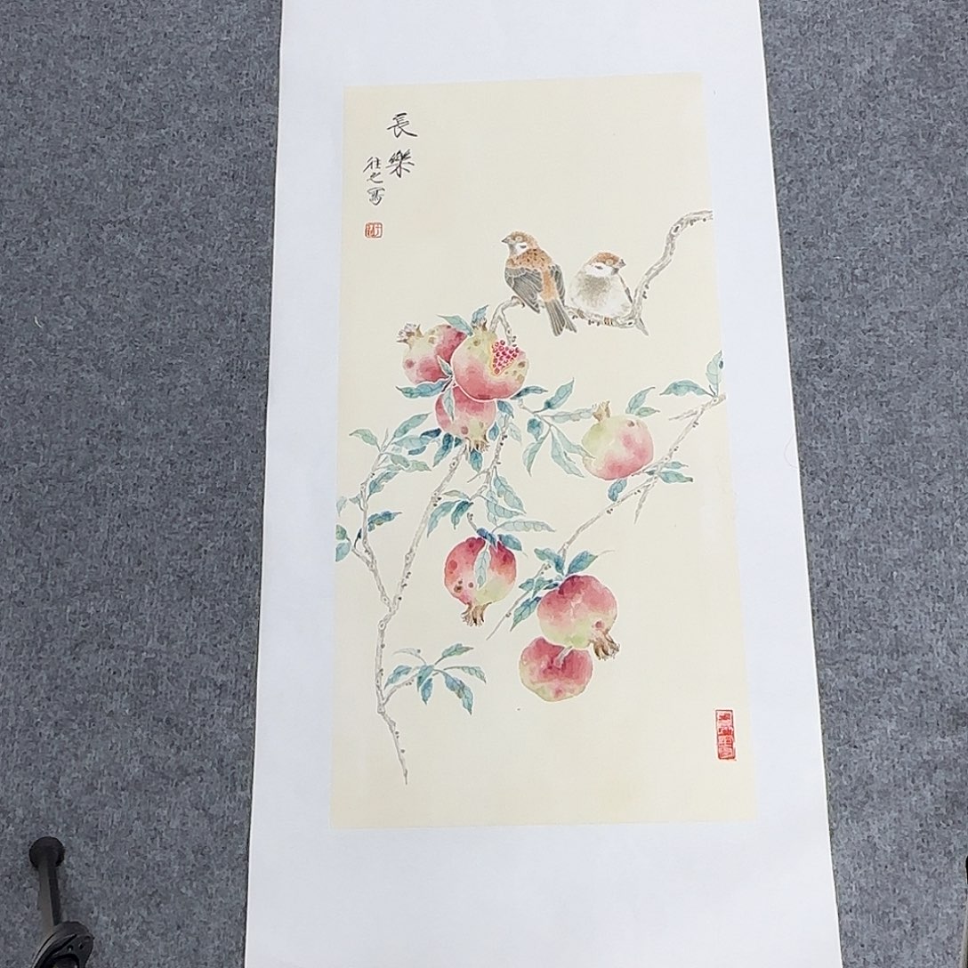 国画68*35纯手绘于往之