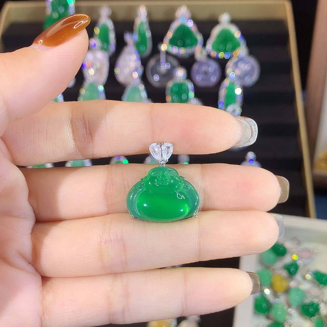 *****玛瑙/玉髓银S925镶嵌颈饰