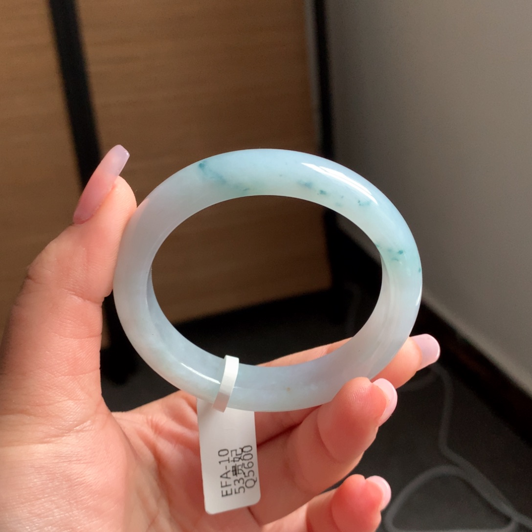 翡翠手镯未镶嵌4 53强推飘蓝花贵妃
