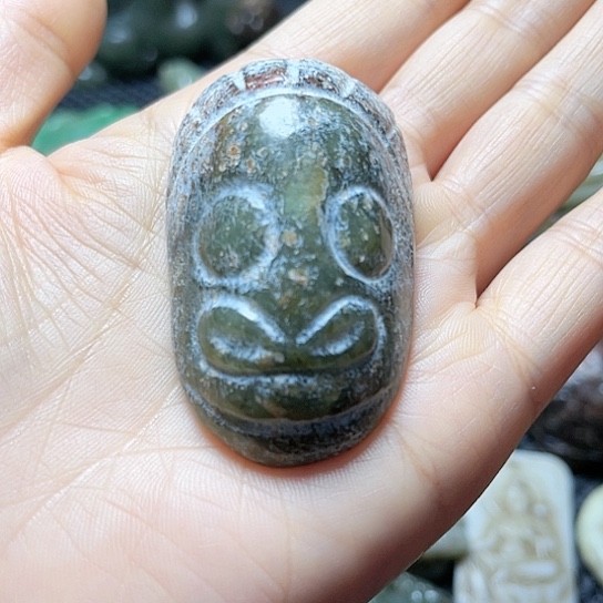 白玉菩提吊坠摆件