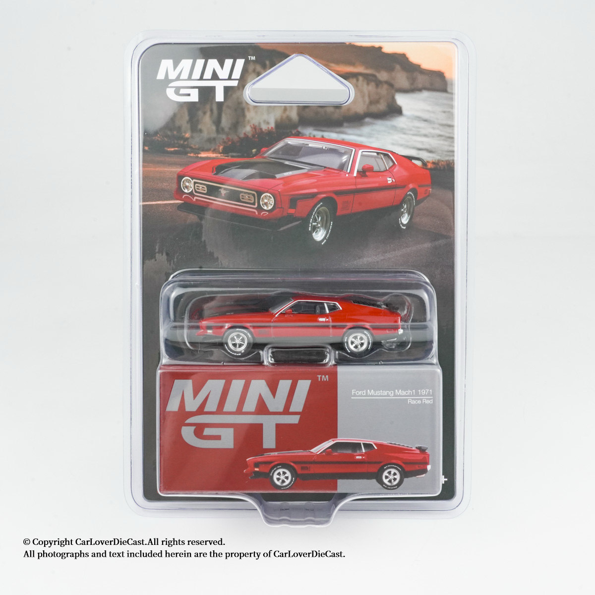 挂卡现货 MINIGT1:64 福特 Ford Mustang 红色合金汽车模型 #1122