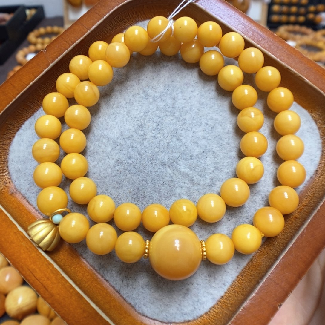 蜜蜡手串未镶嵌蜜蜡