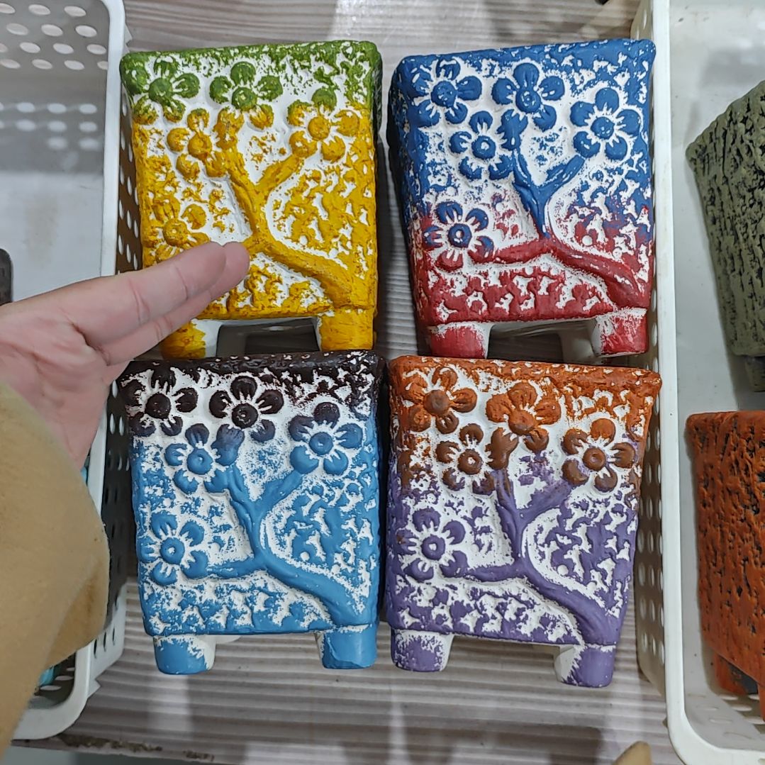 红陶吸水透气的白陶花盆凑满12发货