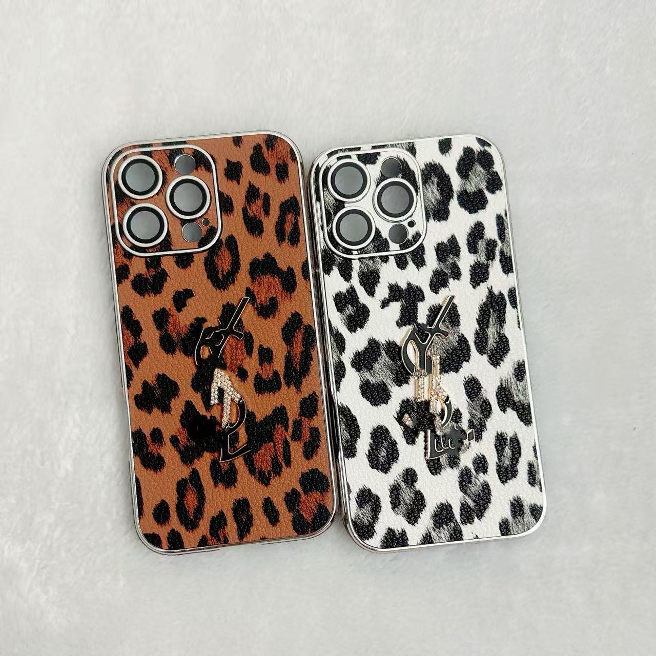 皮质豹纹全包适用于苹果17promax手机壳轻奢名媛风iphone16/15/14