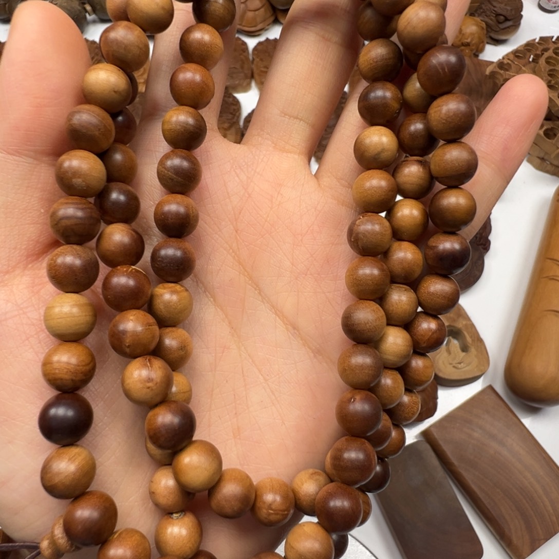 檀香木0.8瑕疵108颗老山檀