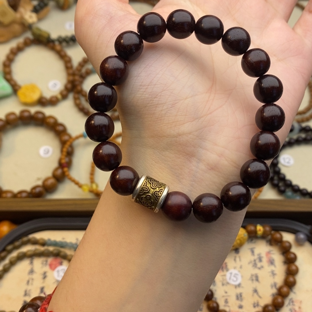 檀香紫檀（小叶紫檀）未镶嵌手串10