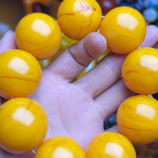 琥珀未镶嵌手链蜜蜡