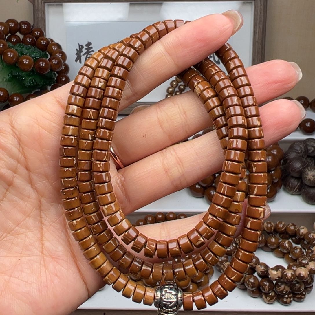 紫金鼠手串卡6*3.5实心花皮药片脖挂