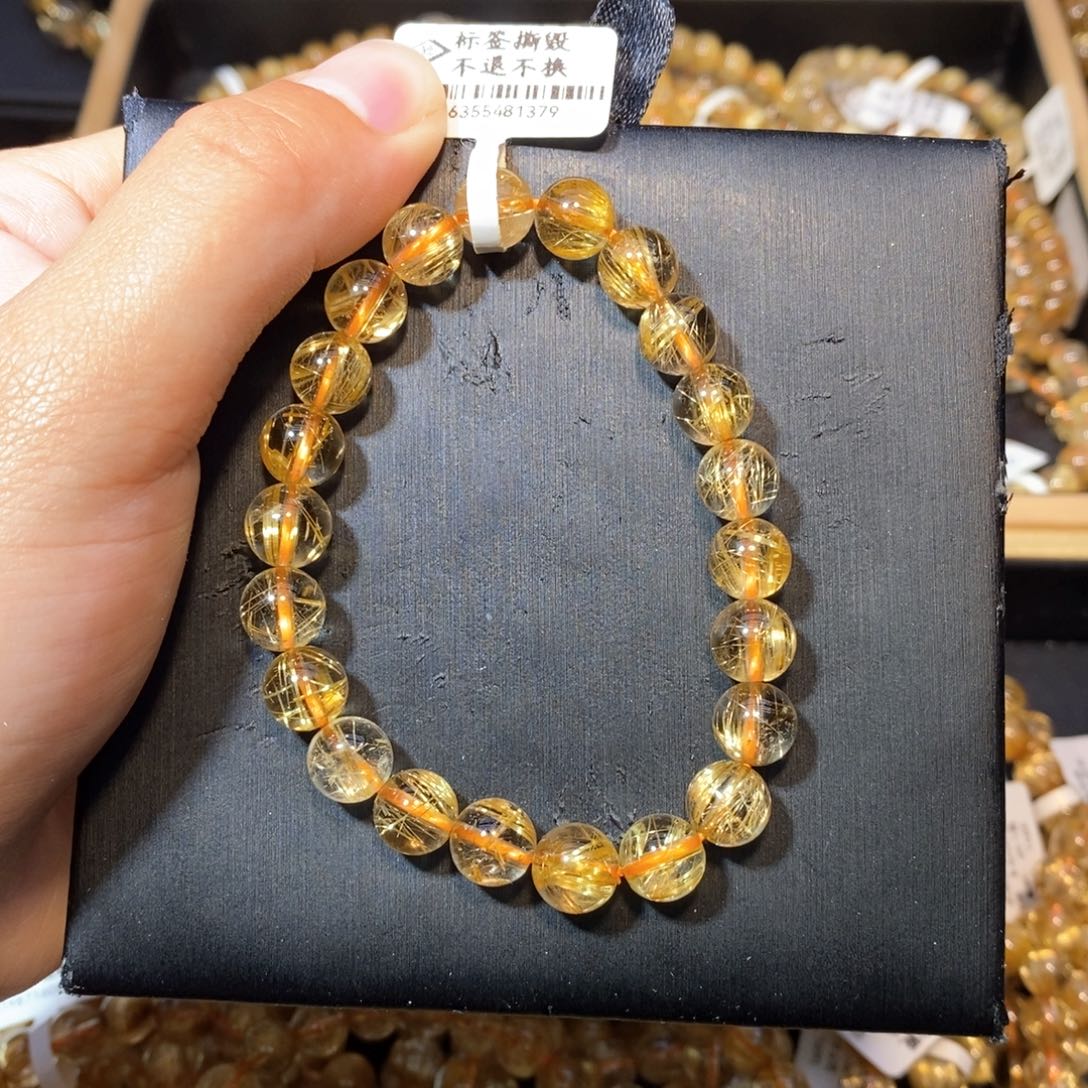 水晶手牌未镶嵌叮*手链8.6mm