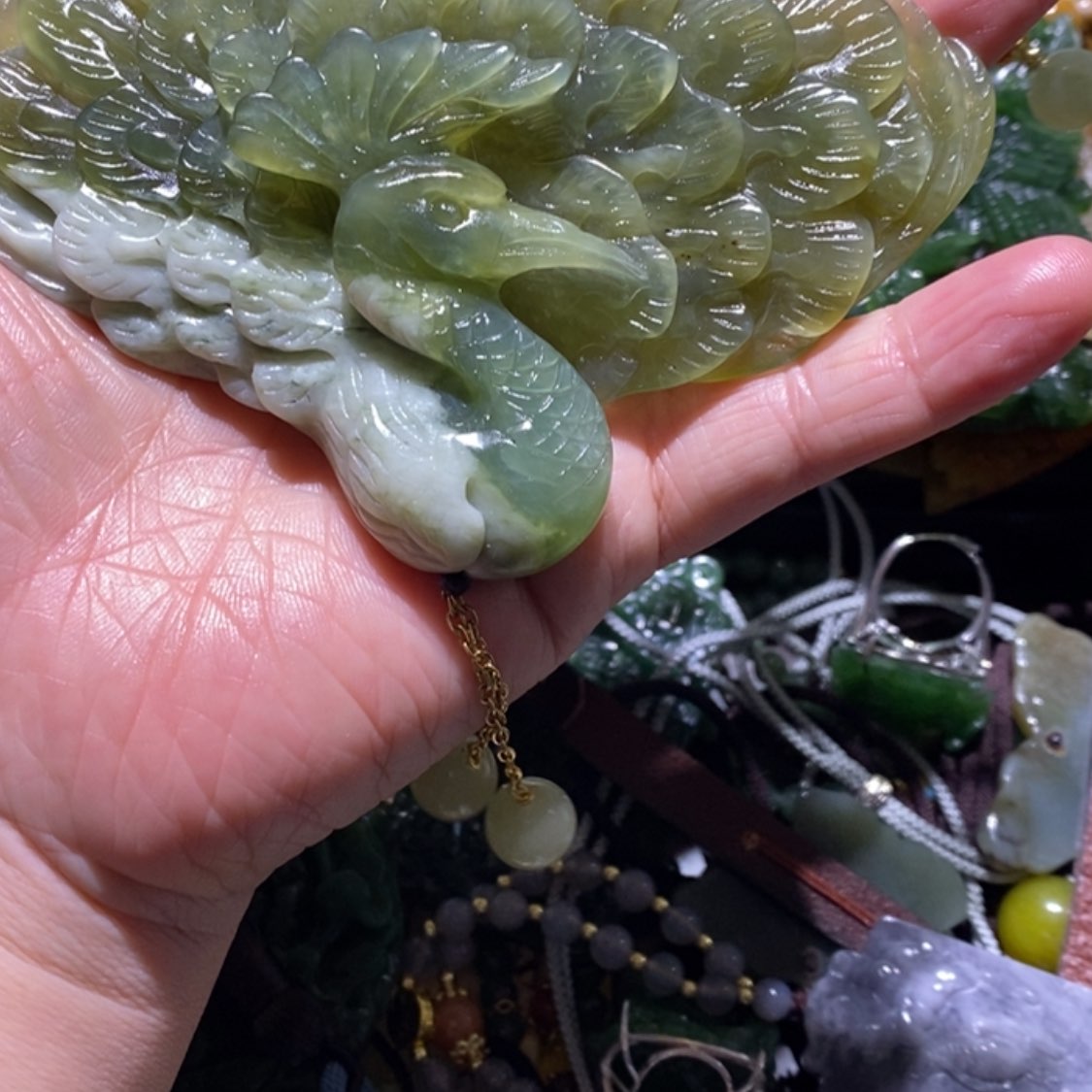 【闪购商品】岫玉毛衣链未镶嵌