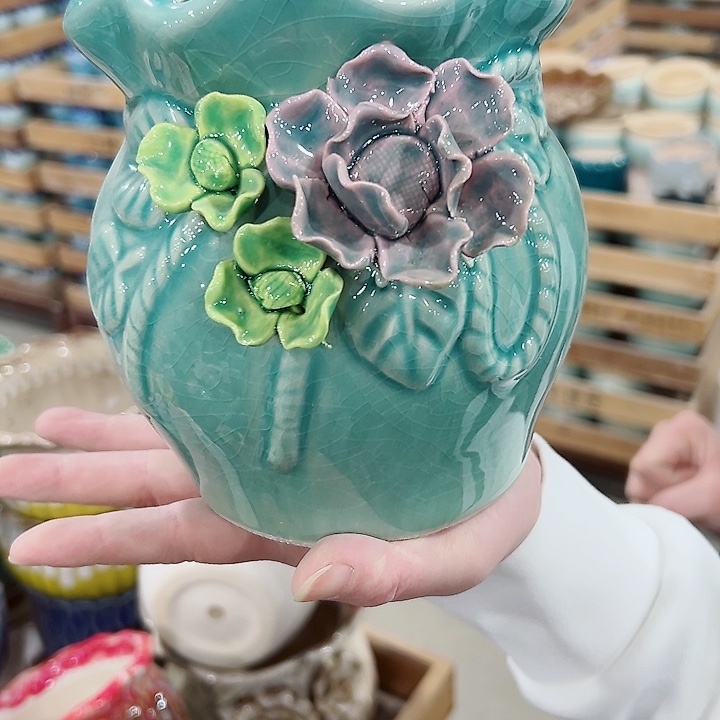 有孔.凑满10元发货多肉陶瓷花盆！