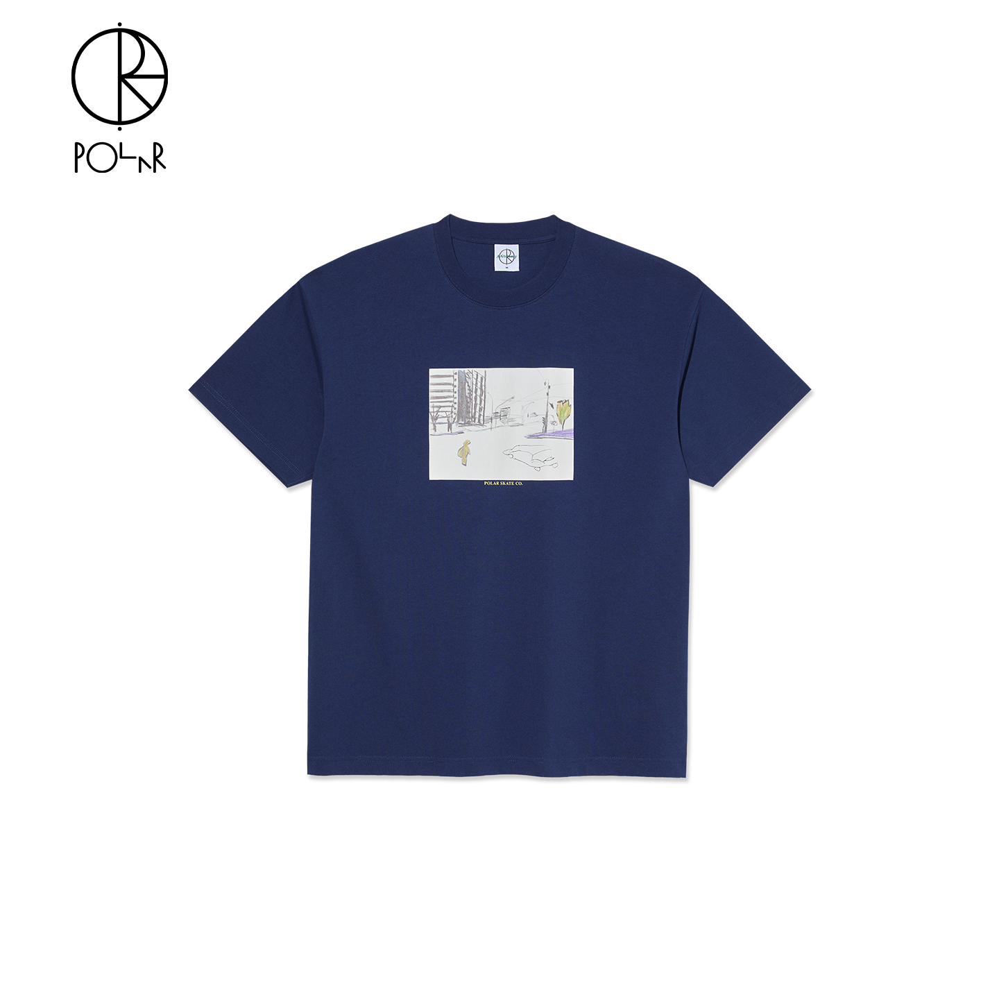 Polar Skate Co  Downtown Tee 印花街头滑板短袖T恤男女潮
