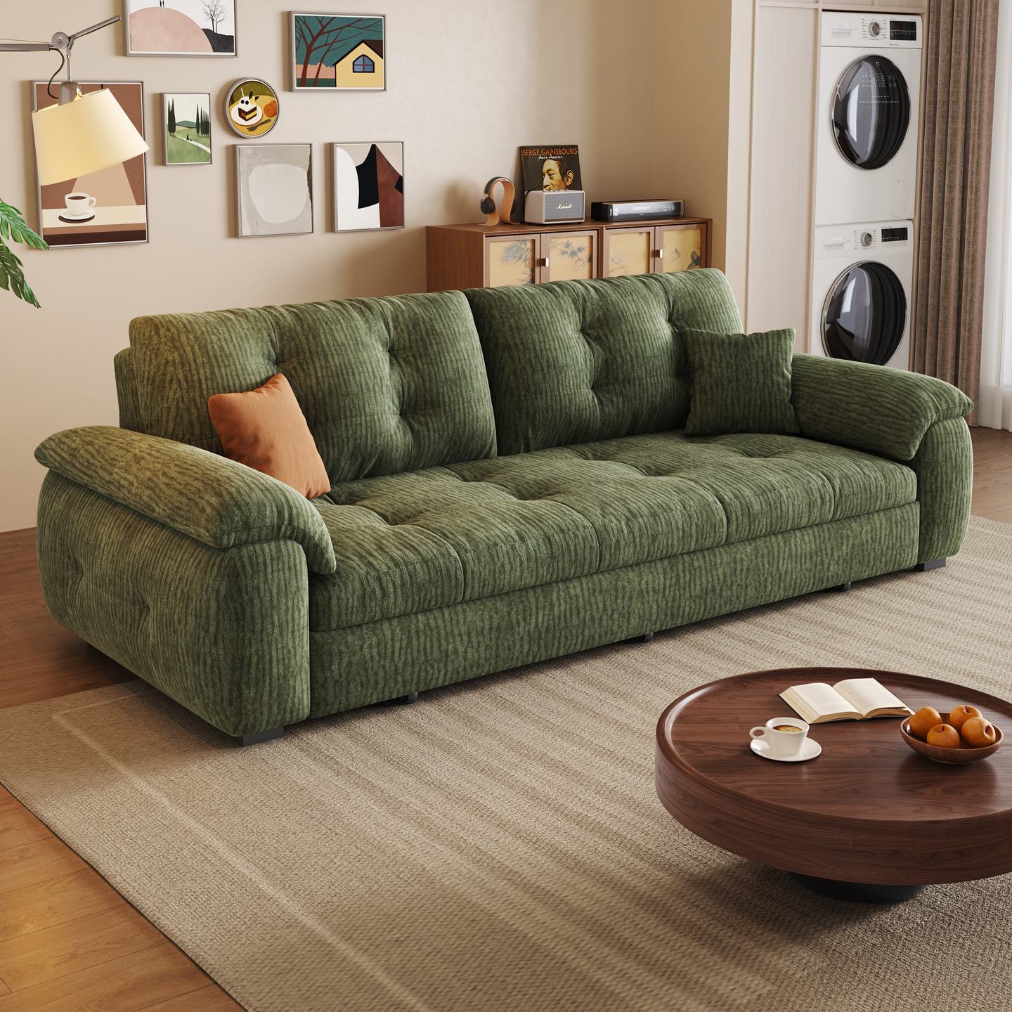 高端雪尼尔布艺沙发客厅书房小户型2025新款多功能折叠沙发床两用