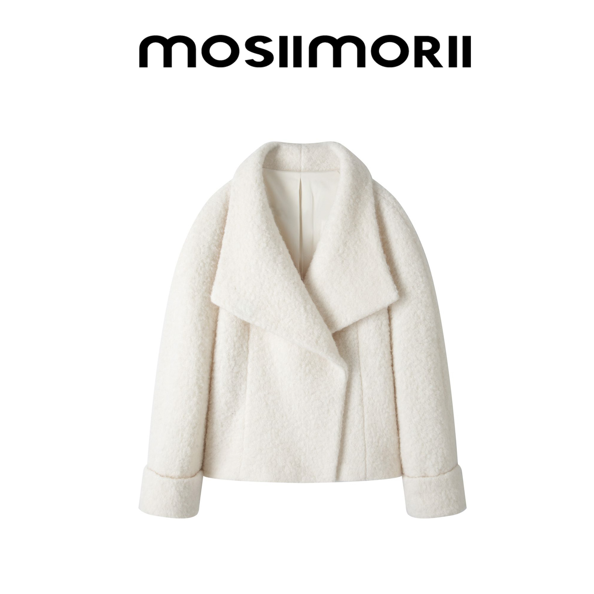 【冬日暖阳】羊驼马海毛羊毛短款冬季气质暗扣毛呢大衣外套设计师