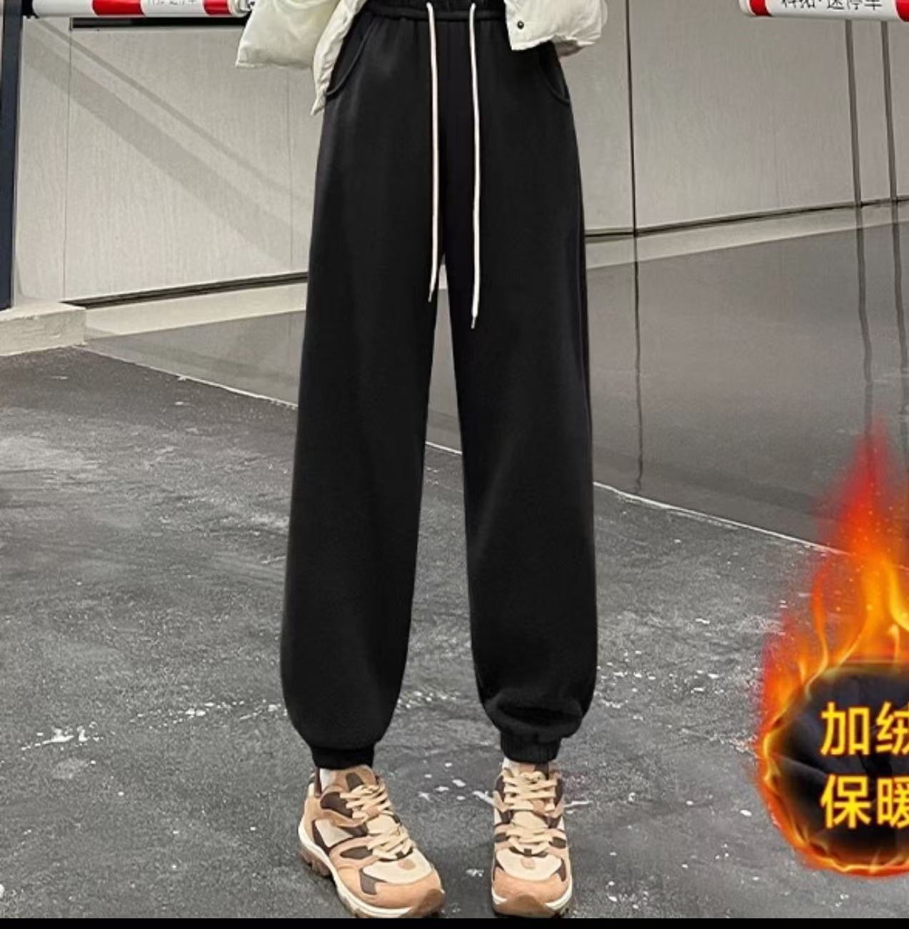 D046女装冬季加绒休闲裤1611