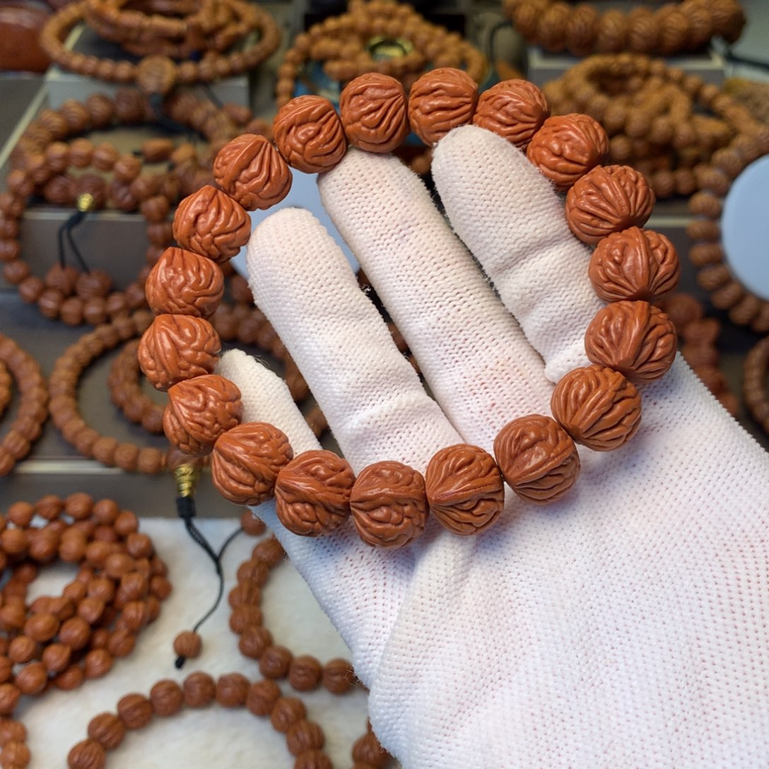 大****手串桃核秦岭龙纹