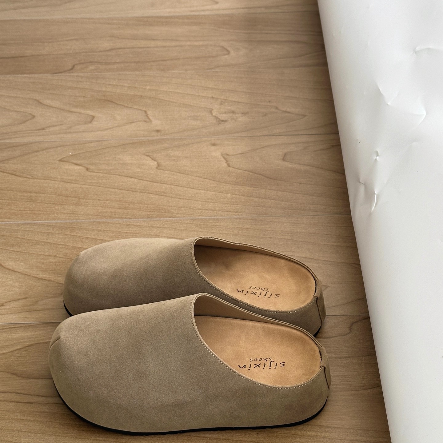 增高厚底勃肯鞋女2025新款包头半拖鞋女春秋季外穿一脚蹬懒人鞋子