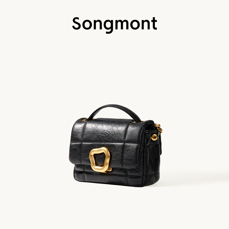 Songmont山下有松mini巧克力包设计师款迷你斜挎链条手机包小方包