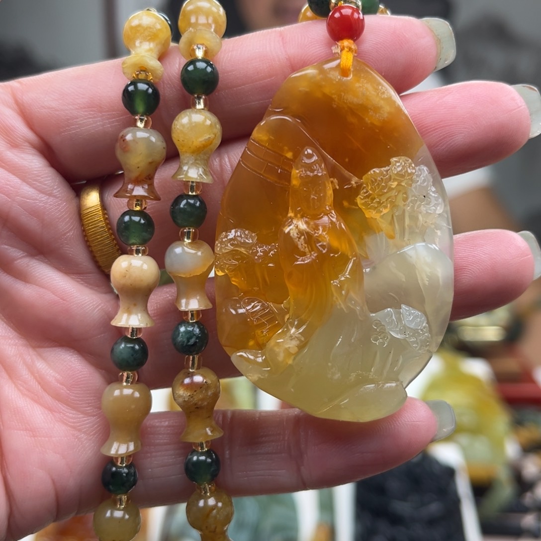 岫玉未镶嵌挂件挂件