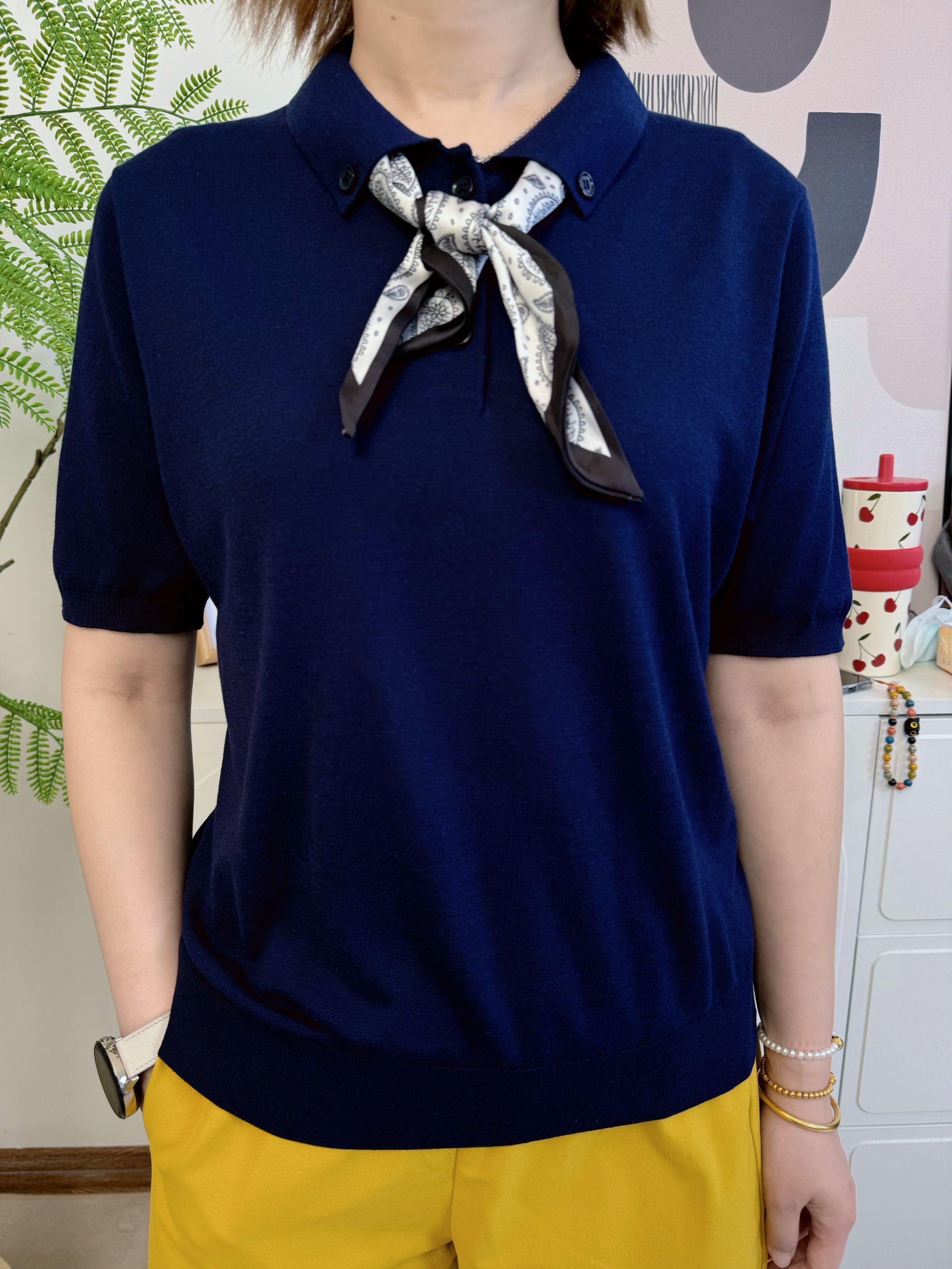 【荟瀛优选】柔软透气桑蚕丝针织T恤