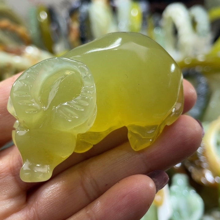 岫玉未镶嵌小手把手把