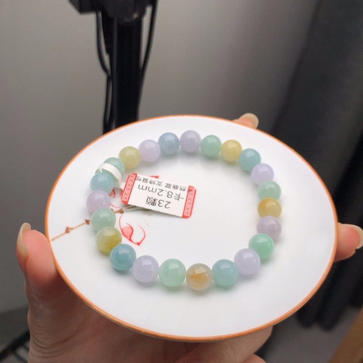 s***g翡翠未镶嵌手链翡翠y1845 卡8.2